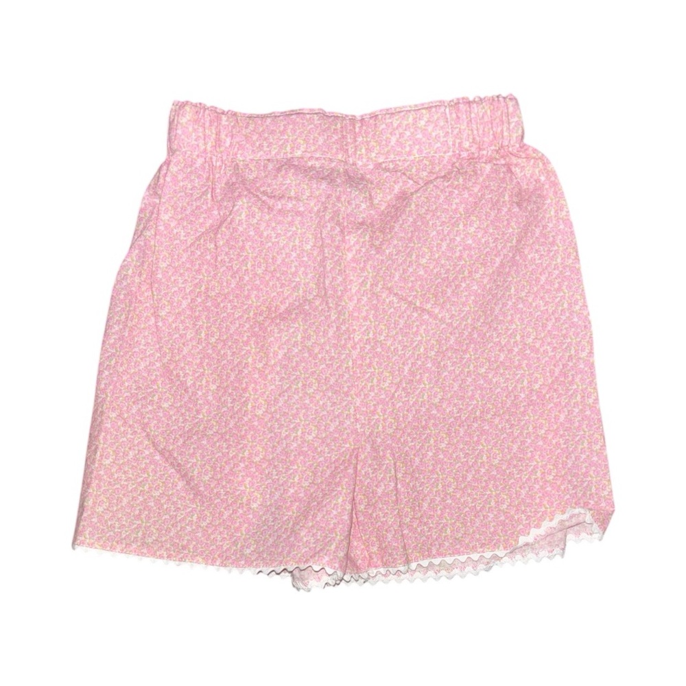 Bella Bliss Pink Flowered Scalloped Shorts